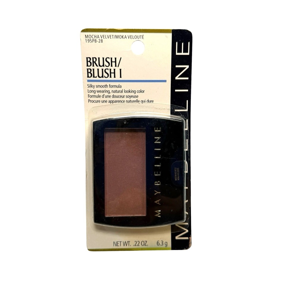Maybelline Blush Brush Mocha Velvet 195PB-28 Sealed NOS Makeup 0.22oz Y2K VTG‎